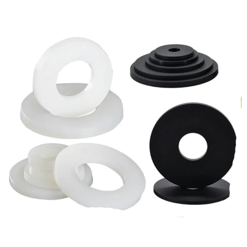 JPWNVF Nylonscheiben M2 M3 M4 M5 M6 M8 M10 M12 M14 M16 M18 M20 M22 M24 Kunststoff-Isolierabstandshalter Dichtungen Schwarz Weiß Flachdichtungsring-Schwarz-M8x40x2 30St von JPWNVF