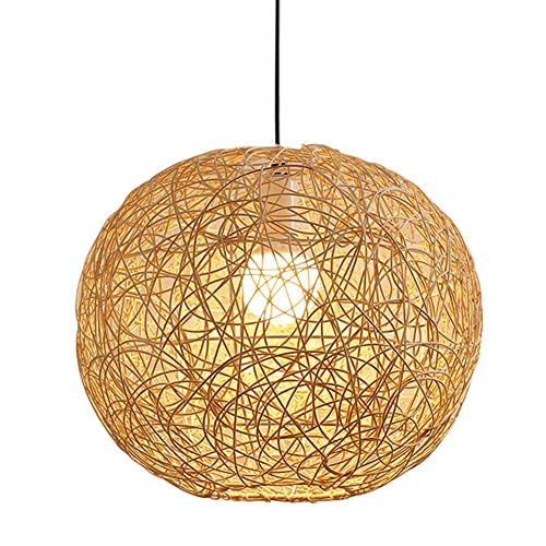 1-Light Corridor Pendant Light Bamboo Cage Shade Natural Wicker Rattan Basket Ball Shape Chaner with Adjustable Cord - Hollow Ceiling for Bedroom,Dining Room,Living Room 1-Light Corridor Pendant Light Bamboo Cage Shade Natural Wicker Rattan Basket Ball Shape Chaner with Adjustable Cord - Hollow Ceiling for Bedroom,Dining Room,Living Room von JPXXFM