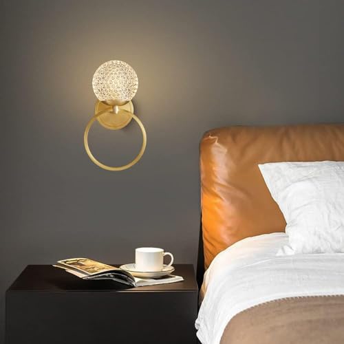 JPXXFM Alle Kupferwand S 丨 Leicht luxuriös postmoderne Kristallwandlicht 丨 G9 Dimmbare Wandleuchter kompatibel mit dem Bett des Schlafzimmers. JPXXFM Alle Kupferwand S 丨 Leicht luxuriös postmoderne Kristallwandlicht 丨 G9 Dimmbare Wandleuchter kompatibel mit dem Bett des Schlafzimmers. von JPXXFM