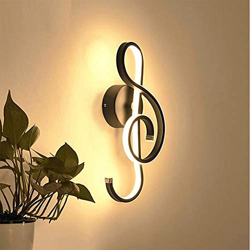 JPXXFM Kreative Musiknote Lautstrahl moderne Aluminium-Wandleuchte R-Innenräume, G-Zimmer, Nacht von JPXXFM