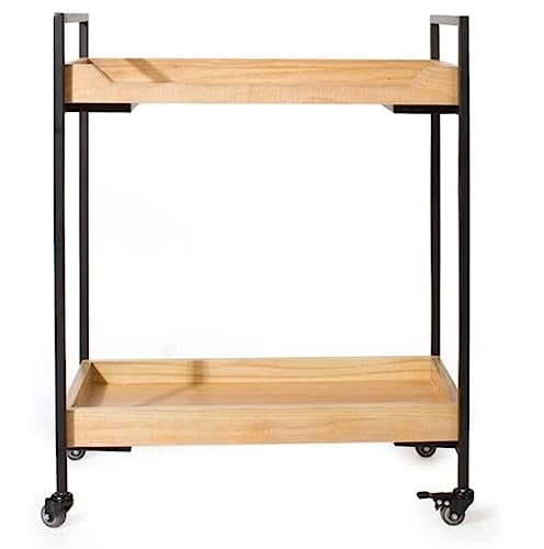 JPXXFM Küchenlagerständer 2-Tier-Servierwagen Tischgeschirrkollektion Carts Restaurant Lebensmittel Lieferung Fahrer Rolling Storage Cart Cart von JPXXFM