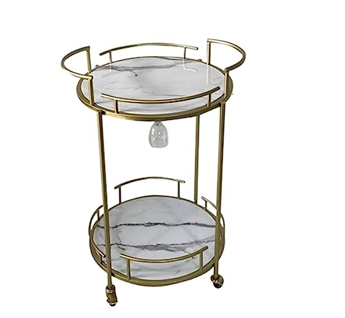 JPXXFM Küchenspeicher Rack 3 Tier Metal Trolley Europäischer Stil Esswagen Home Restaurant Getränk von JPXXFM