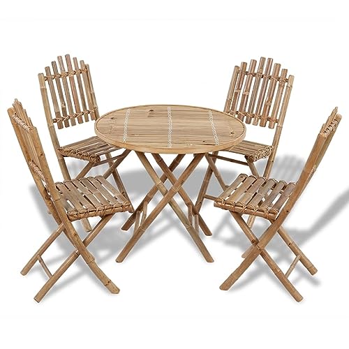 JPXXFM Rattan Tisch und Stühle im Freien Garten ESS -Set Möbel Set Sitzer Terrassen Möbel Set Rechteckiger Tisch mit Glasoberflächenwetter 5 -Stück -Falten im Freien von JPXXFM