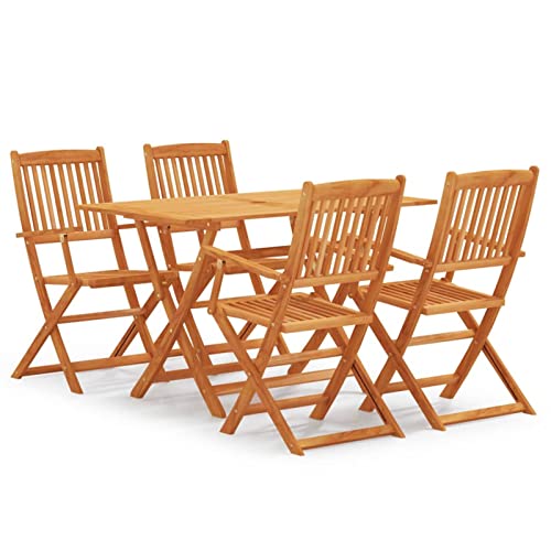 JPXXFM Rattan Tisch und Stühle im Freien Garten ESS -Set Möbel Set Sitzer Terrassen Möbel Set Rechteckiger Tisch mit Glasoberflächenwetter 5 -Stück -Falten im Freien von JPXXFM