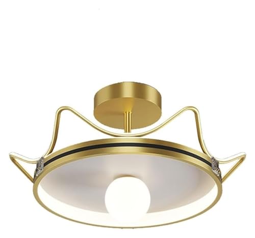 JPXXFM S, Wandkronenform Kronleuchter 3 Farbe dimmbare Deckenleuchte Eisenmaterial Körper Acrylschatten Decke für Office Hotel Halbflush -Deckenleuchte von JPXXFM