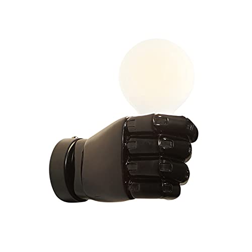 Linke und rechte Handwandlicht antike Harz Faust Wand Loft Retro - Restaurant Bar Wandleuchte Schwarz/Weiß Faust Wandleuchte E27, Wand Linke und rechte Handwandlicht antike Harz Faust Wand Loft Retro - Restaurant Bar Wandleuchte Schwarz/Weiß Faust Wandleuchte E27, Wand von JPXXFM