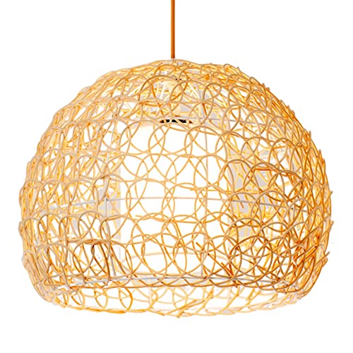 Southeast Asian Style Metal Pendant Light Rattan Basket Shade Natural Hand Bamboo Art Woven Chaner Modern Study Corridor Ceiling Pendant for Kitchen,Dining Room,Coffee Shop, Bedroom Southeast Asian Style Metal Pendant Light Rattan Basket Shade Natural Hand Bamboo Art Woven Chaner Modern Study Corridor Ceiling Pendant for Kitchen,Dining Room,Coffee Shop, Bedroom von JPXXFM