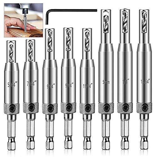 Scharnierbohrer Set Selbstzentrierende Bohrer Set,Selbstzentrierende Scharnier-Hardware,Positioniert Pilot Loch Holz für Scharniere Schubladenführungen 5 Größen 7 Pcs. Scharnierbohrer Set Selbstzentrierende Bohrer Set,Selbstzentrierende Scharnier-Hardware,Positioniert Pilot Loch Holz für Scharniere Schubladenführungen 5 Größen 7 Pcs. von JPYH