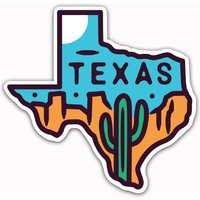 Auto Autoaufkleber Magnetschild - 5x5 Zoll. Kühlschrank Werkzeug Box Magnete Texas State Map Southwest Kaktus von JPsParcels