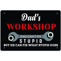 Zinn Zeichen Vatertag Wand Dekor Ieren Für Mann Höhle Garage Büro Oder Keller Bar 12 X 8 In. Dad Es Workshop von JPsParcels