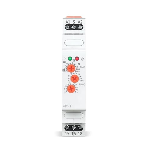 Multifunktions-Zeitrelais 220 V 24 V 12 V AC DC Timer Ein-Aus-Verzögerungsrelais Modularer Schalter von Din Rail 1 Stück(12V-240V AC DC) von JQDJXMED