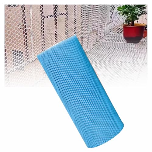Maschenzaun, Vielseitiger Schwarzer Kunststoffzaun Und Netz, Schneidbarer Tier-Drahtgitter-Zaun Mit Bändern, Geeignet Für Katze, Hund, Kaninchen, Barriere Und (Size:1.5*10 m/4.9*33 ft,Color:blau) von JQGADL