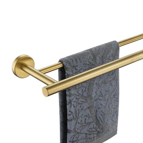 JQK TB100L36-BG Doppel-Badetuchstange, gebürstetes Gold, 91,4 cm, 304 Edelstahl, dick 0,8 mm, Handtuchhalter Wandhalterung, 99,1 cm Gesamtlänge, TB100L36-BG JQK TB100L36-BG Doppel-Badetuchstange, gebürstetes Gold, 91,4 cm, 304 Edelstahl, dick 0,8 mm, Handtuchhalter Wandhalterung, 99,1 cm Gesamtlänge, TB100L36-BG von JQK