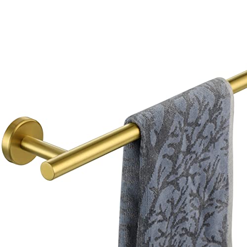 JQK TB110L18-BG Badetuchstange aus gebürstetem Gold, 45,7 cm, 304 Edelstahl, dick, 0,8 mm, Handtuchhalter, Wandhalterung, Gesamtlänge 50,8 cm JQK TB110L18-BG Badetuchstange aus gebürstetem Gold, 45,7 cm, 304 Edelstahl, dick, 0,8 mm, Handtuchhalter, Wandhalterung, Gesamtlänge 50,8 cm von JQK