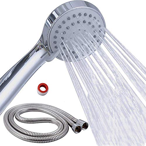 JQKX Duschkopf mit Schlauch 1,5M Hochdruck 3 Strahlarten Handheld mit Brauseschlauch und Teflonband JQKX Duschkopf mit Schlauch 1,5M Hochdruck 3 Strahlarten Handheld mit Brauseschlauch und Teflonband von JQKX