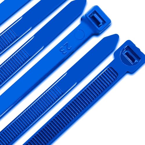 JQKX Kabelbinder 300 mm x 7,6 mm, UV-Beständig ultra starke Kabelbinder mit 70 kg Zugfestigkeit, Blau, Nylon, 100 Stück JQKX Kabelbinder 300 mm x 7,6 mm, UV-Beständig ultra starke Kabelbinder mit 70 kg Zugfestigkeit, Blau, Nylon, 100 Stück von JQKX