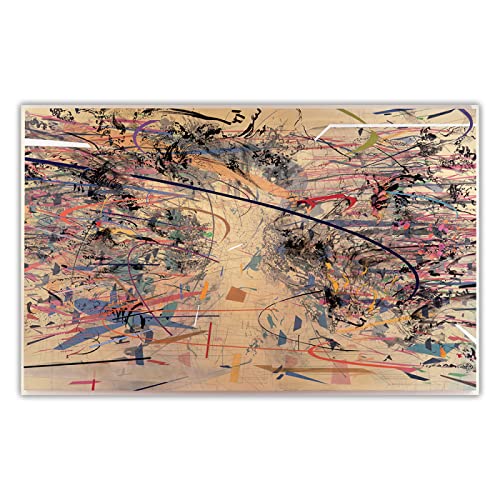 JQNDDP Julie Mehretu Poster《Dispersion》Leinwandmalerei Abstrakte Wandkunst Julie Mehretu Drucke Julie Mehretu Bild für Wohnkultur 60 x 80 cm ohne Rahmen von JQNDDP