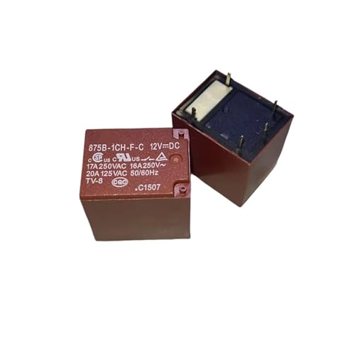 5pcs/lot Relay 875B-1CH-F-C 875B-1CH-F-V 12VDC 22F-1C-12V-17A 5PIN 875B-1CC-C 875B-1CC-F-C 875B-1CC-F-S(875B-1CC-F-S-12VDC) von JQPNBBCEK