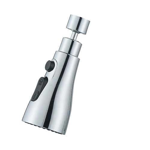 3 in 1 Küche Austauschbares Wasserhahn -Sprühdüse -ABS -Abbauch langlebiger Wasserhahn Becken Waschbecken Duschkopf Multifunktional (schwarz) von JQQJZLC