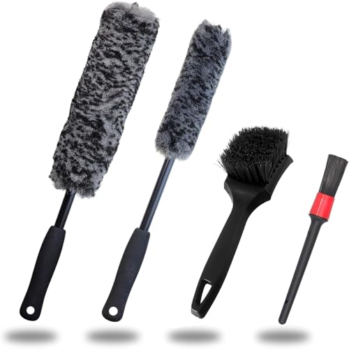 Effizientes Auto-Radbürsten-Set mit langem Griff, weiche Felgenbürste, langlebiger, biegbarer Reifenreiniger, perfektes Werkzeug für die Reinigung von Rädern und Reifen Effizientes Auto-Radbürsten-Set mit langem Griff, weiche Felgenbürste, langlebiger, biegbarer Reifenreiniger, perfektes Werkzeug für die Reinigung von Rädern und Reifen von JQTOP