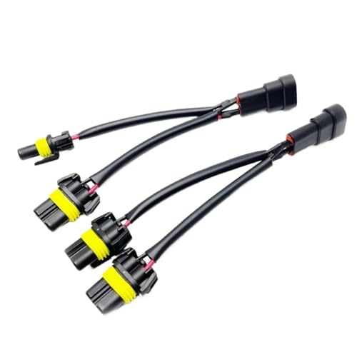 9005/9006 Stecker auf Buchse Ein- und zwei Kabelbaummontakt Verlängerungskabel Geeignet für Scheinwerfer und Nebelscheinwerfer Halogenlampe 9005 H10 HB3(2pcs) von JQVDE