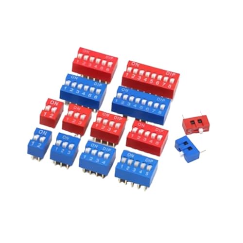 10pcs Slide Type Switch Module 1 2 3 4 5 6 7 8 10PIN DIP Toggle Switch Red Blue Snap Switch(4PIN) von JQVZKFYFK