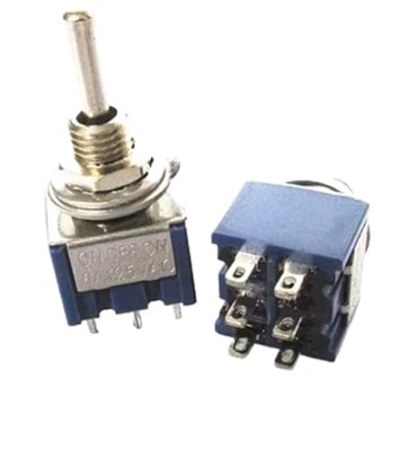 5pcs Miniature Toggle Switch SPDT DPDT ON-OFF-ON ON-ON 125VAC 6A MTS-102 103 202 Rocker Switch(MTS-203) von JQVZKFYFK