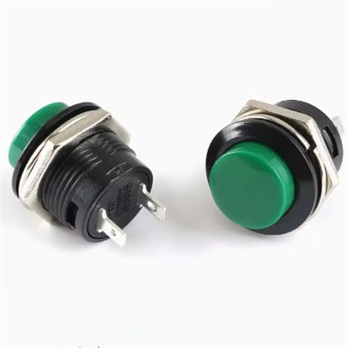 6pcs Momentary Push Button Switch 16mm 6A 125V 3A 250V Round Switch R13-507(Green) von JQVZKFYFK