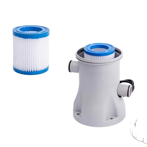 Pool Filter Pump 330 GPH Paddling Pool Electric Pump With 2 Pool Filter Cartridge Pool Pumps Above Ground Small Pool Filter Pump(EU Plug) von JQVZKFYFK