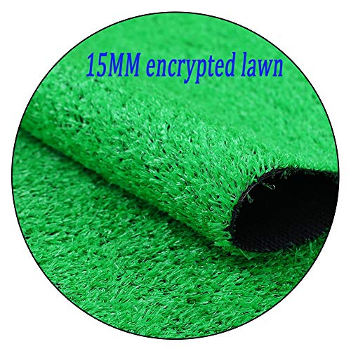Gazon artificiel de 15 mm, infiltration d'eau automatique cryptée et peut être coupé, faux tapis de gazon vert. von JQYDDM