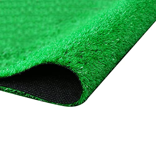 Gazon artificiel vert de 15mm, faux tapis de gazon en fausse herbe, tapis de jardin intérieur et extérieur pour chiens, tapis de gazon synthétique pour animaux de compagnie, paillasson avec supp von JQYDDM