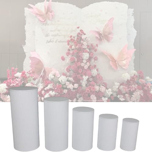 JQslycdmv 5er-Set geometrischer Metallständer, Moderne Torten- und Blumenständer für Hochzeitstischdekorationen(C) von JQslycdmv