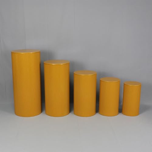 JQslycdmv Höhenverstellbare Tortenständer zum Dekorieren, goldene Metallständer für die Tischdekoration von Geburtstags- und Hochzeitsfeiern(Yellow,A) von JQslycdmv
