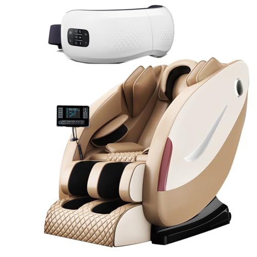 JQslycdmv Massagesessel für den Rücken, Hängesessel mit Schweregrad Null-Massage mit Akupressur, Heizfunktion, Körpererkennung und Stretching-Funktion (Gold) von JQslycdmv