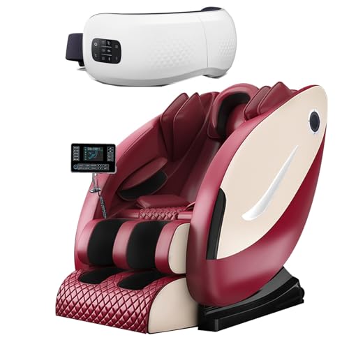 JQslycdmv Massagesessel für den Rücken, Hängesessel mit Schweregrad Null-Massage mit Akupressur, Heizfunktion, Körpererkennung und Stretching-Funktion (Rot) von JQslycdmv