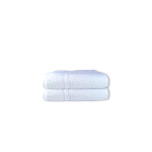 JR-Tex Handtücher Badetücher aus 100% Baumwolle Frotteehandtücher Saunatücher Duschtücher Gästetücher Cotton Handtuchsets Badetuchsets in Premium Maschinenwaschbar Saugfähig (2er Set Badetücher, Weiß) von JR-Tex