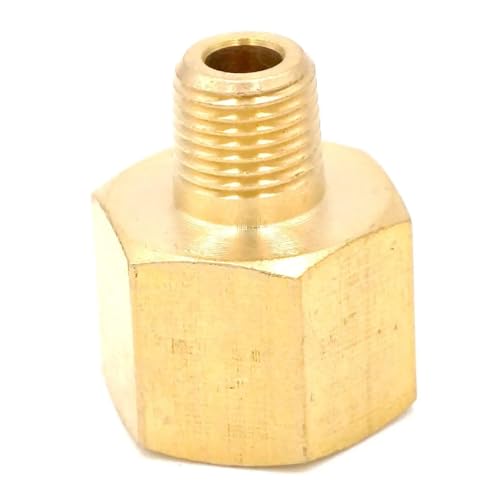 1/8" BSPT Male x 3/8" NPT Female Brass Pipe Fitting Connector Adapter For Pressure Gauge Air Gas Fuel Water Pressure 229 PSI von JRBJWYVV