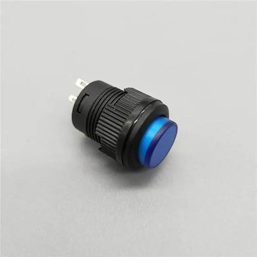 5Pcs 16mm R16-503BD Blue LED Light Push Button Switch Self-reset Momentary 3A/250V von JRBJWYVV
