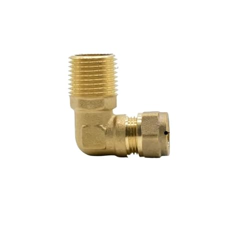 Fit Copper Tube OD 12mm x 1/2" BSPP Male Brass Compression Union Elbow 90 Degree Fitting Connector Water Gas Oil Fit Copper Tube OD 12mm x 1/2" BSPP Male Brass Compression Union Elbow 90 Degree Fitting Connector Water Gas Oil von JRBJWYVV