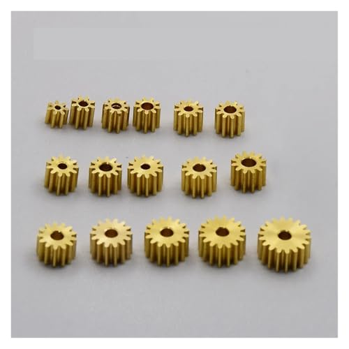 JRBJWYVV 0.4M Modulus Copper Gear 7T 0.98MM Hole Teeth Metal Pinion Transmission Gear for 1mm 1.5mm 2mm Shaft Motor von JRBJWYVV