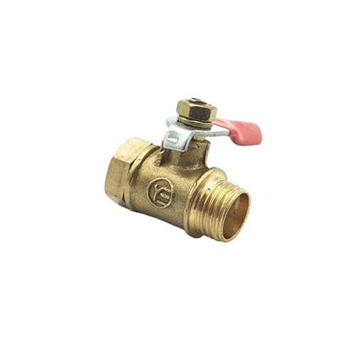JRBJWYVV 1/4" BSPT Female x 1/4" BSPT Male Threaded Two Way Brass Ball Valve for Oil Water Air von JRBJWYVV