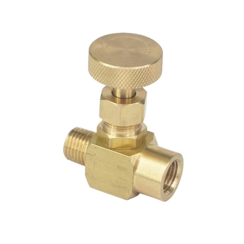 JRBJWYVV 1/4" NPT Male to Female Brass Needle Valve Flow Control 1000 PSI WOG Plumbing Propane Gauge Water Gas Oil Fuel JRBJWYVV 1/4" NPT Male to Female Brass Needle Valve Flow Control 1000 PSI WOG Plumbing Propane Gauge Water Gas Oil Fuel von JRBJWYVV