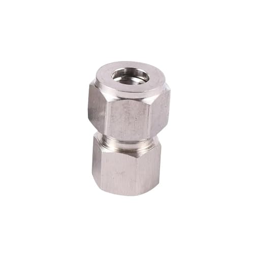 JRBJWYVV 1/8" BSP NPT Female Thread to 3/8" OD Tube Double Ferrule Compression Fitting Straight Fitting Connector 304 Stainless Steel von JRBJWYVV