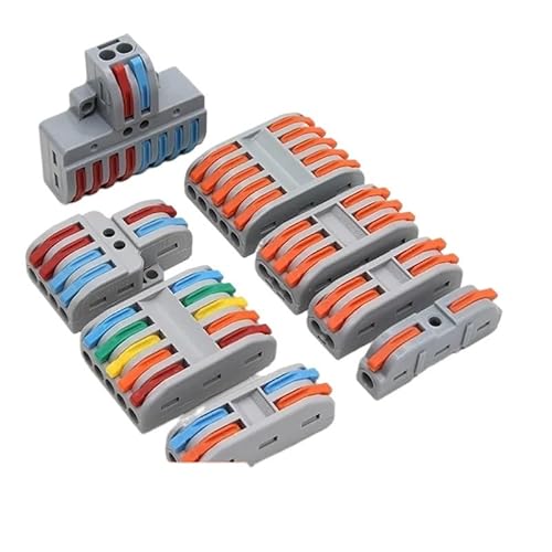 JRBJWYVV 1 ~ 100 Stück Schnelldrahtverbinder, kompakte Spleißkabelverbindung, 0,08–4,0 mm², Steckleiterklemme (PCT-2-2.100 Stück) von JRBJWYVV