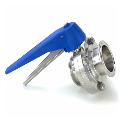 JRBJWYVV 1" 25mm SS304 Stainless Steel Butterfly Valve Squeeze Trigger Fit 1.5" Tri Clamp for Water Oil Gas von JRBJWYVV