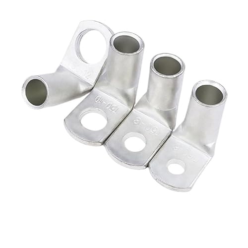 JRBJWYVV 1 ~ 50 Stück 90 Grad rechtwinklige L-Typ-Kabelschuhe T35/50/70/95-6/8/10/12 Stück verzinnte Kupferkabelschuhe (T50-12,8 Stück) von JRBJWYVV