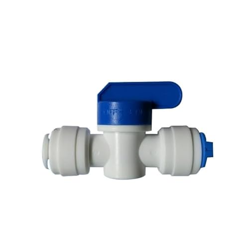 JRBJWYVV 3/8" Inline Tube tap Shut Off Ball Valve Quick Fitting Connection Aquarium RO Water Filter Reverse Osmosis System von JRBJWYVV