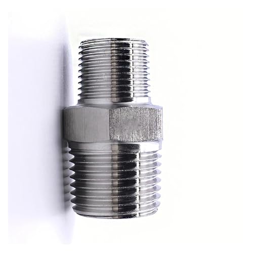 JRBJWYVV 304 Stainless Steel 1/4" BSP Male to 3/8" BSP Male Thread Hex Nipple Threaded High Pressure CNC Pipe Fitting Connector JRBJWYVV 304 Stainless Steel 1/4" BSP Male to 3/8" BSP Male Thread Hex Nipple Threaded High Pressure CNC Pipe Fitting Connector von JRBJWYVV