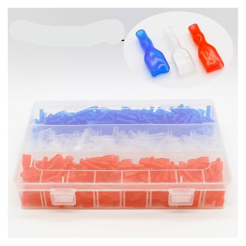 JRBJWYVV 600pcs 3 Colours Cover Case for 6.3mm Crimp Terminal Spade Connector 6.3 terminal Cap JRBJWYVV 600pcs 3 Colours Cover Case for 6.3mm Crimp Terminal Spade Connector 6.3 terminal Cap von JRBJWYVV