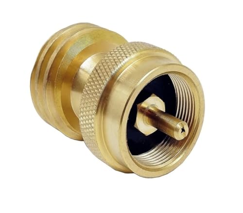JRBJWYVV Refillable Propane Bottle Camping Supplement Adapter Propane Gas Fitting Fitting Brass Gas Supplement Adapter Barbecue Gas Tank von JRBJWYVV